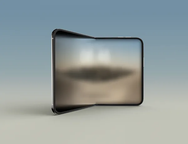 Foldable iPhone Duo Opening Up Free PSD Mockup